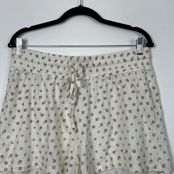 Madewell pajama shorts women bandana flower raw edge drawstring waist size large - Picture 3 of 7